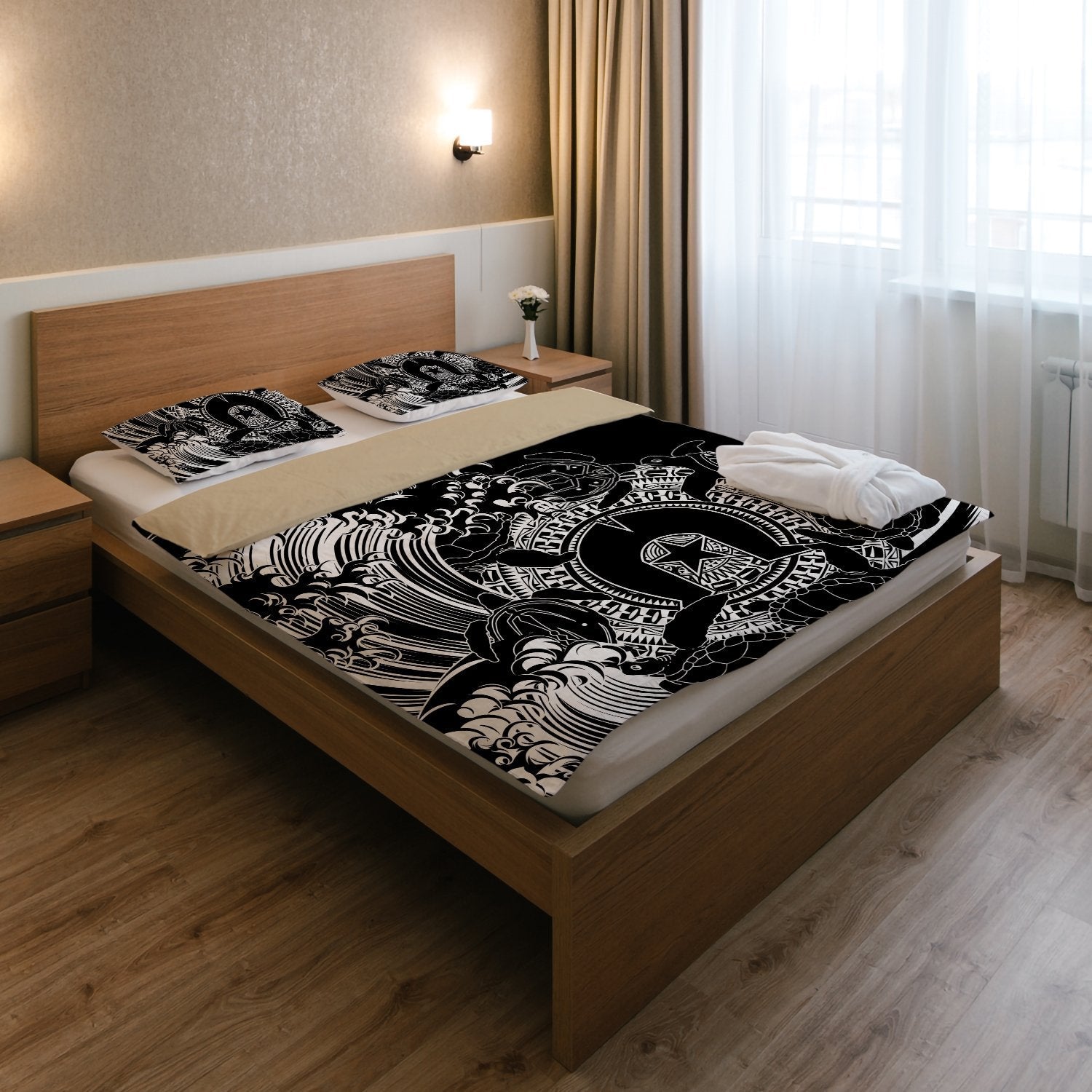 aboriginal-bedding-set-torres-strait-islands-in-wave-black