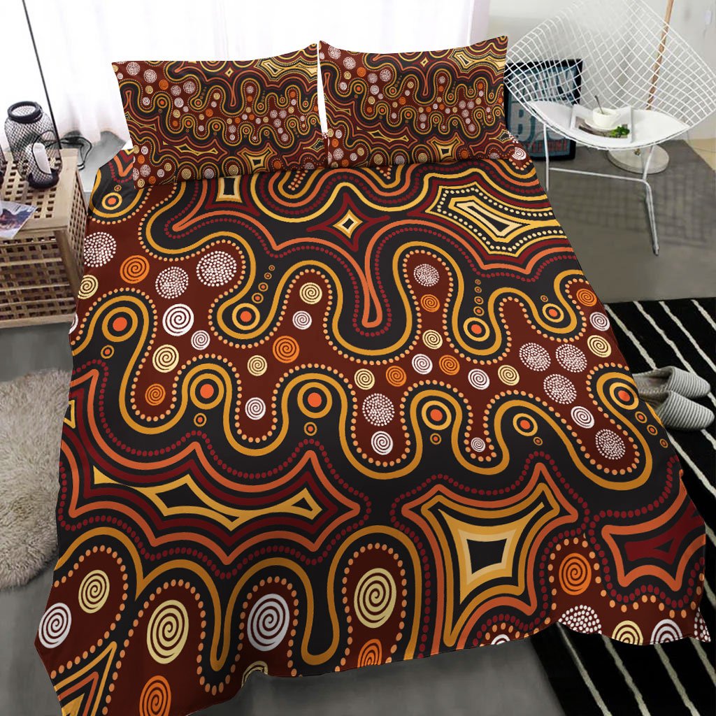 aboriginal-bedding-set-aboriginal-dot-painting-depicting-connection-concept