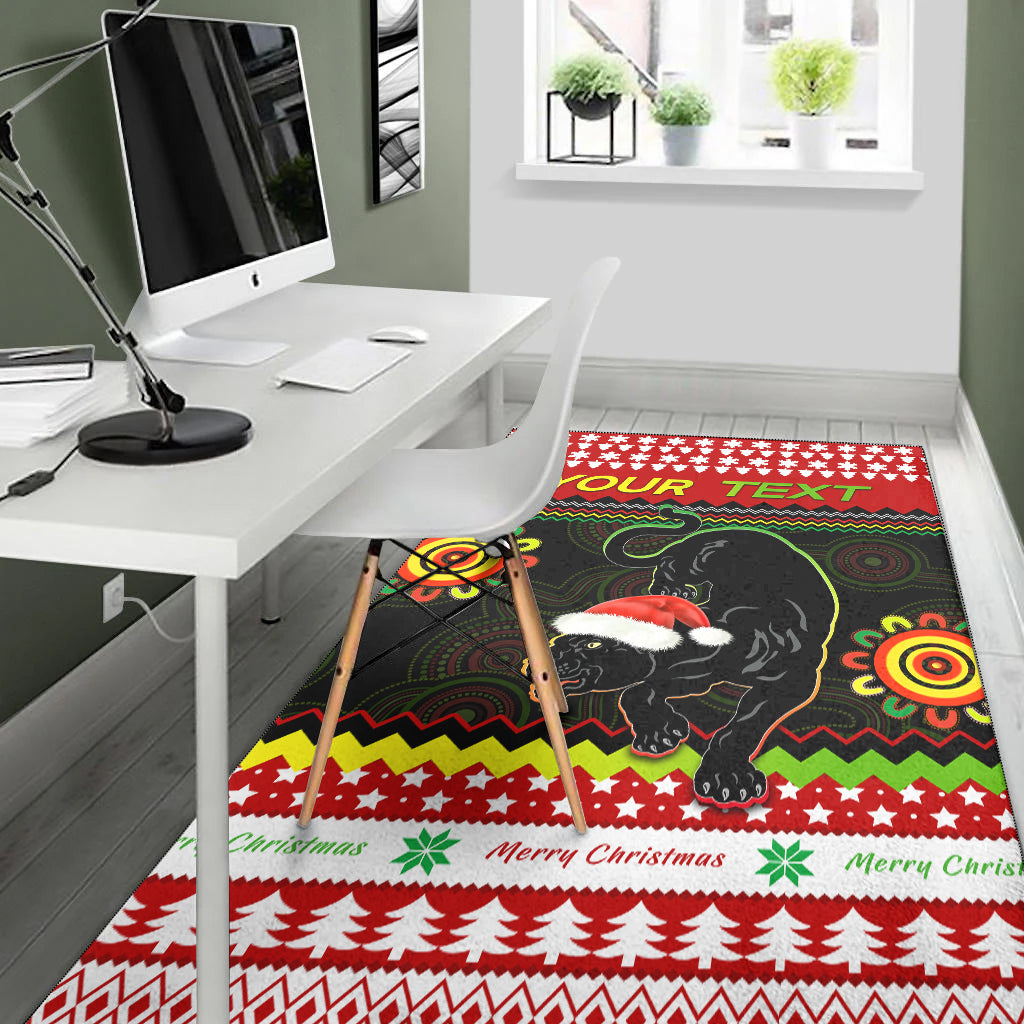 custom-personalised-panthers-christmas-area-rug-penrith-snow-mix-indigenous