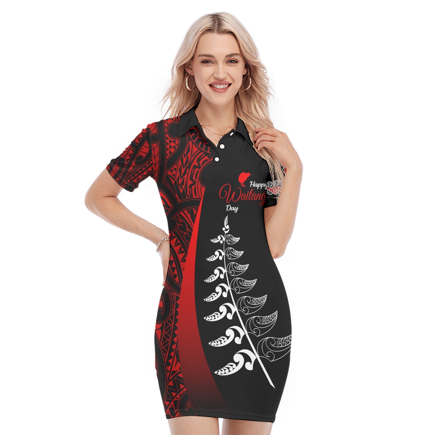 waitangi-day-polo-dress-maori-mix-fern-style-red