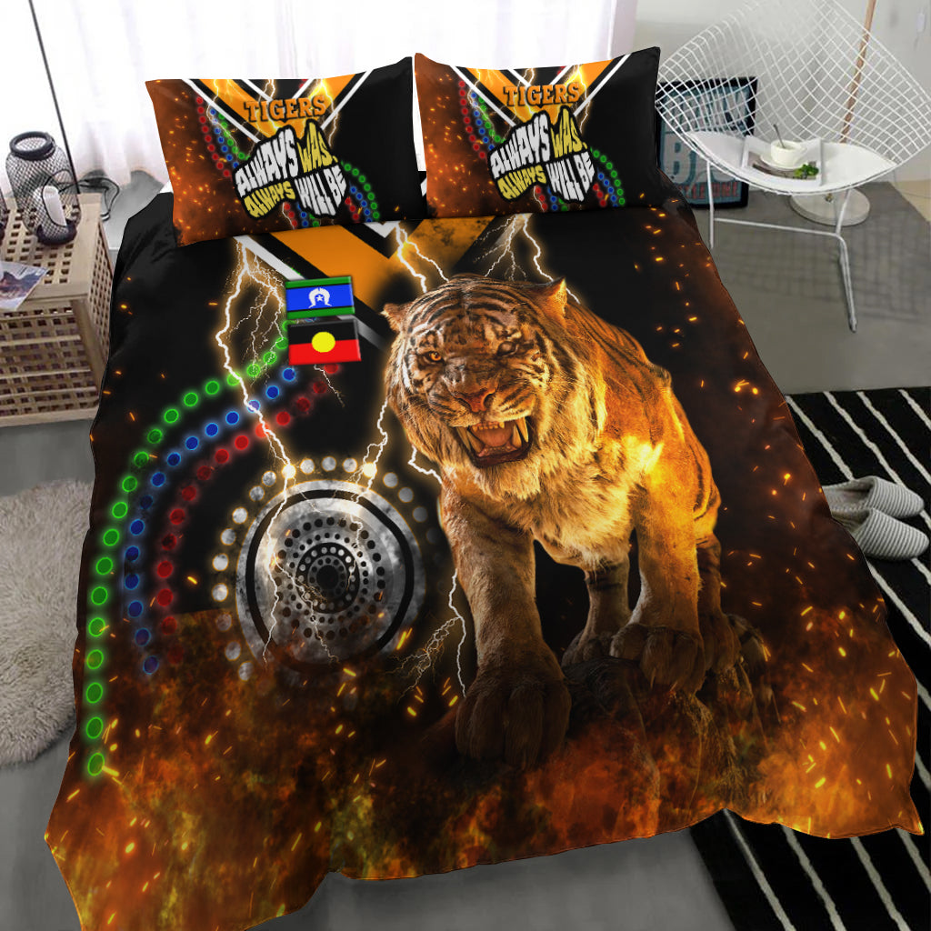 wests-tigers-naidoc-week-bedding-set-version-aboriginal-tiger-3d