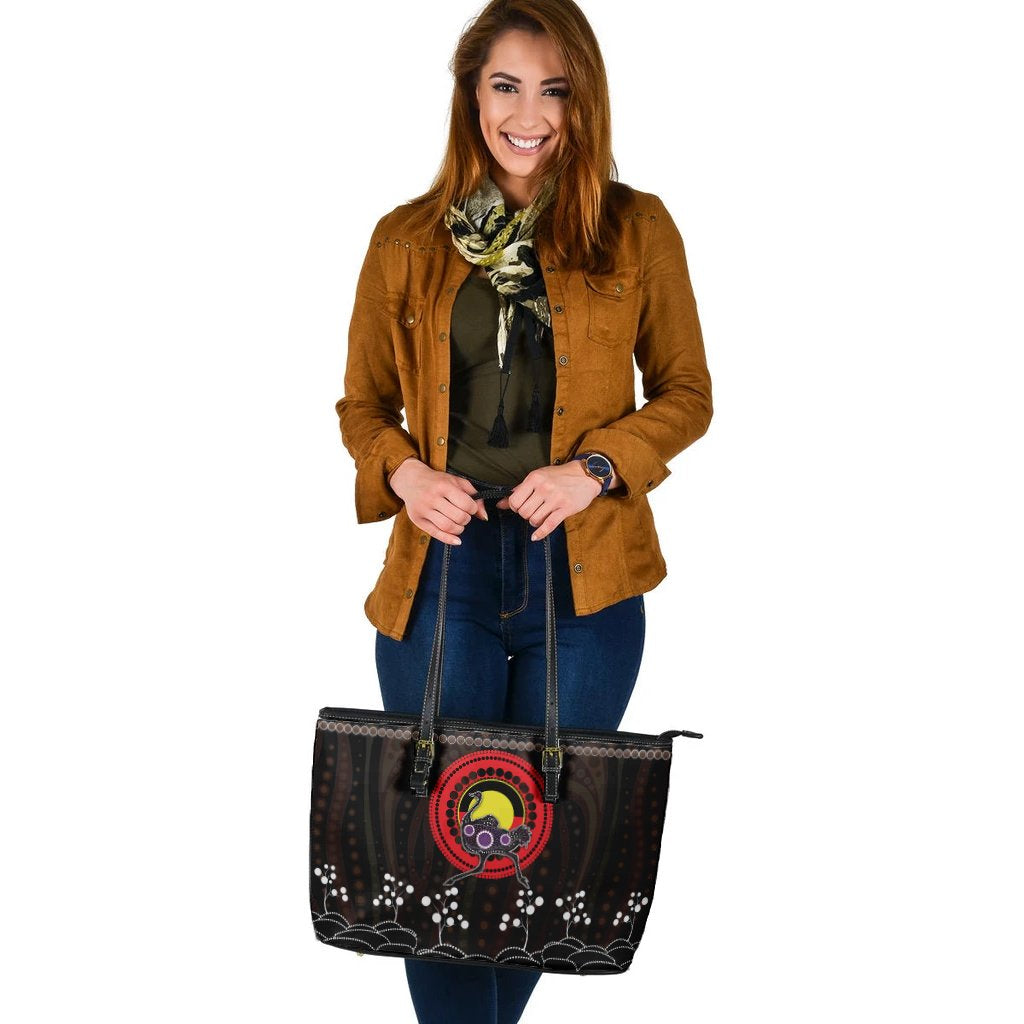 large-leather-tote-bag-ostrich-tribal-pattern-with-aboriginal-flag