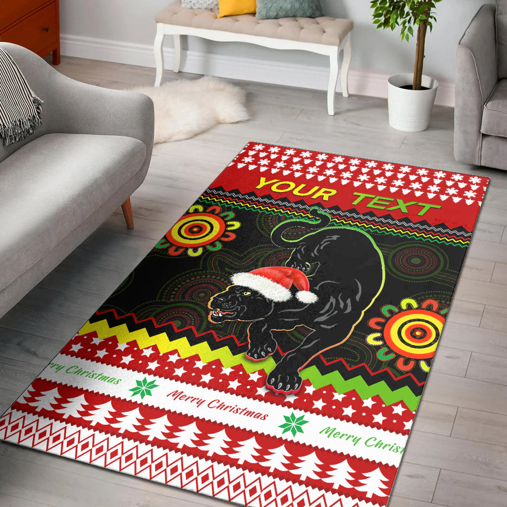 custom-personalised-panthers-christmas-area-rug-penrith-snow-mix-indigenous