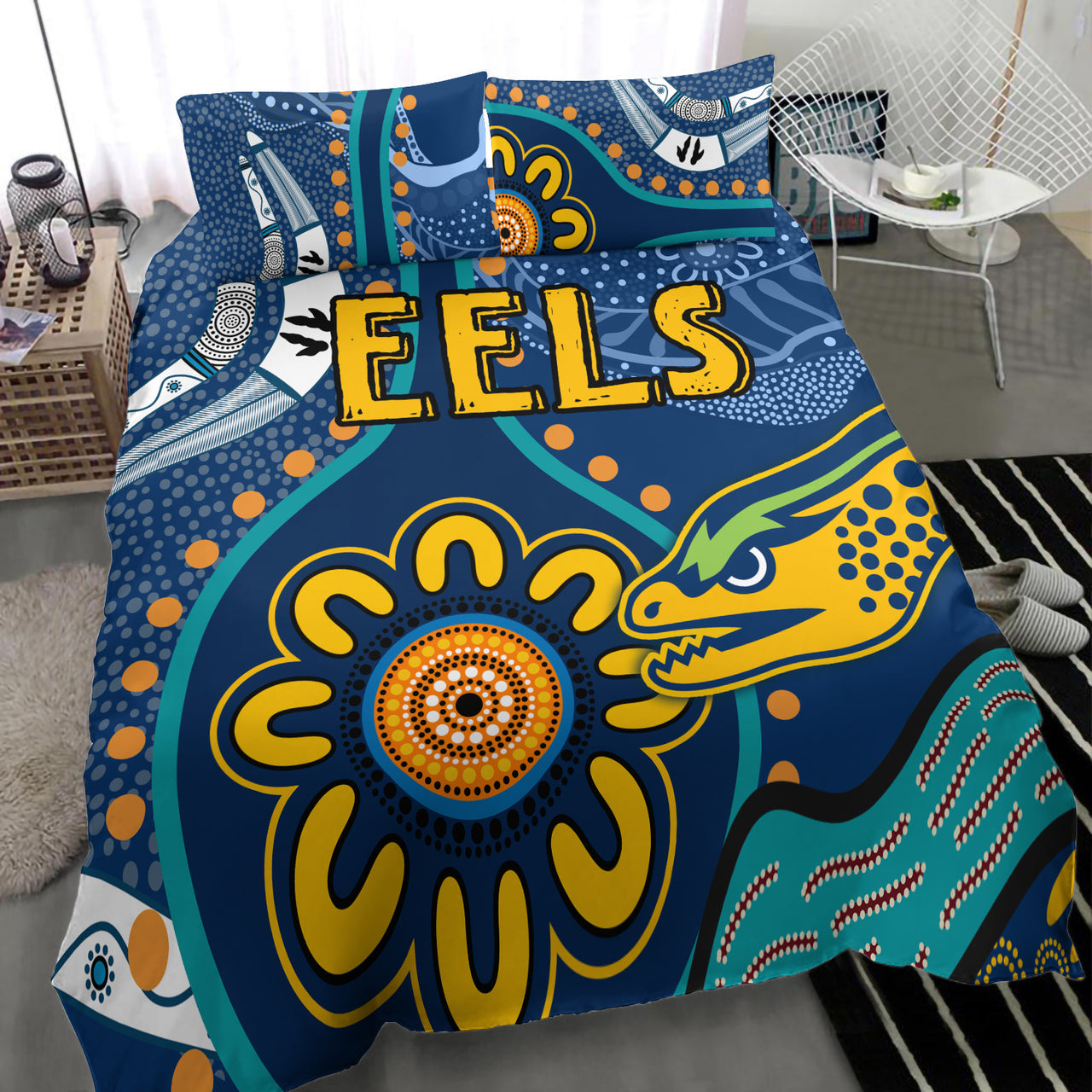 eels-rugby-bedding-set-custom-indigenous-eels-bedding-set