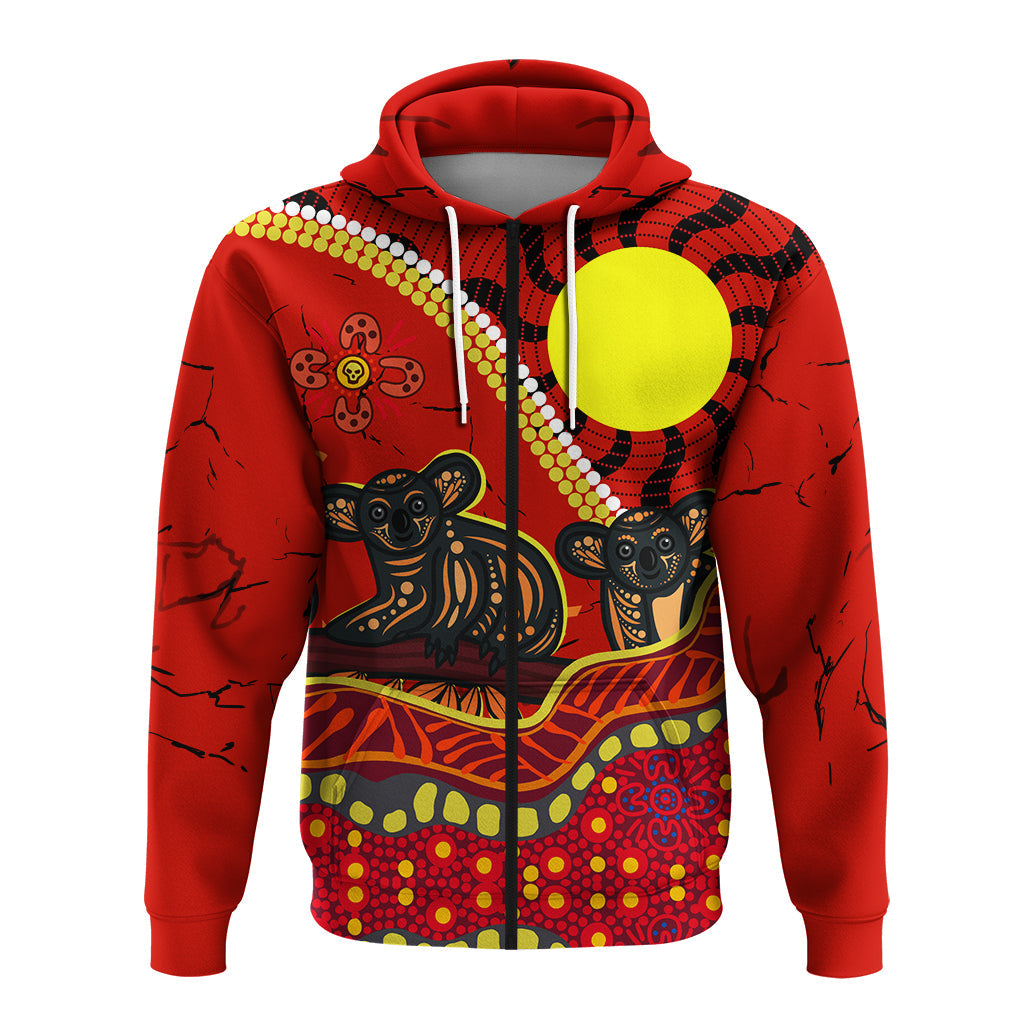 aboriginal-koala-painting-zip-hoodie