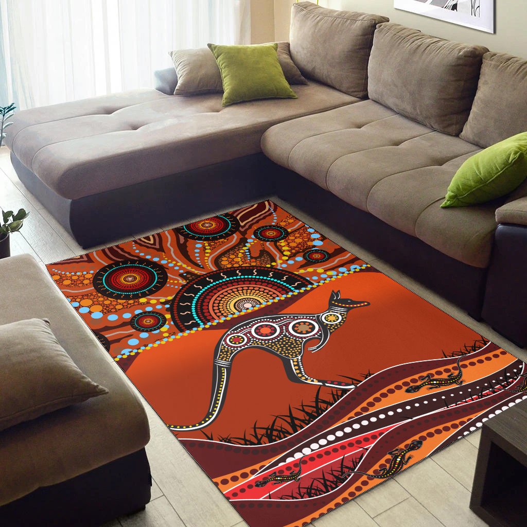 aboriginal-area-rug-kangaroo-with-dot-painting