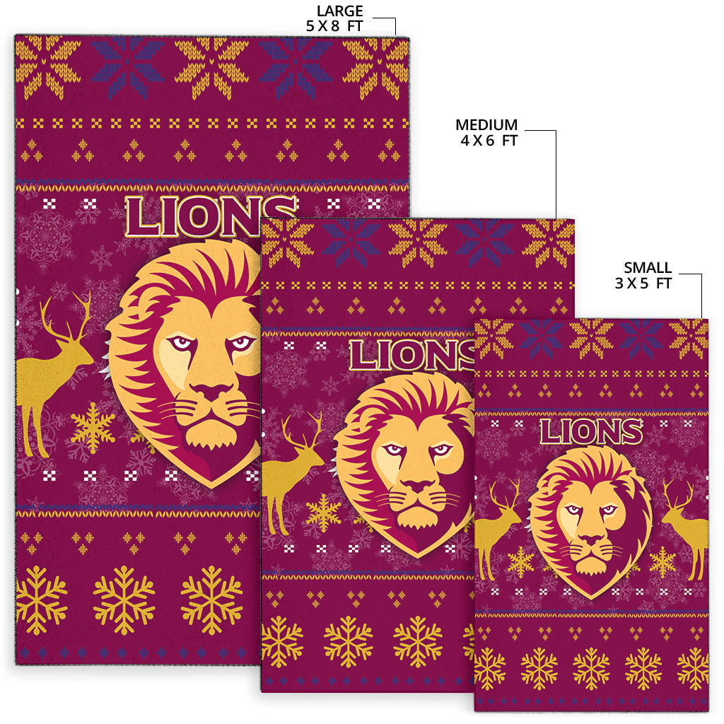 brisbane-lion-area-rug-christmas-ugly-style