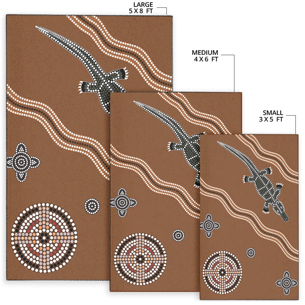 aboriginal-area-rug-dreamtime-crocodile-aboriginal-style