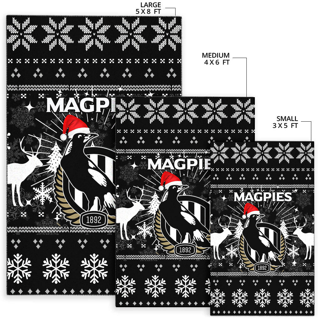 collingwood-magpies-area-rug-christmas-ugly-style