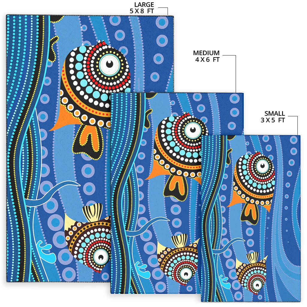 aboriginal-area-rug-dreamtime-fish-aboriginal-style-1