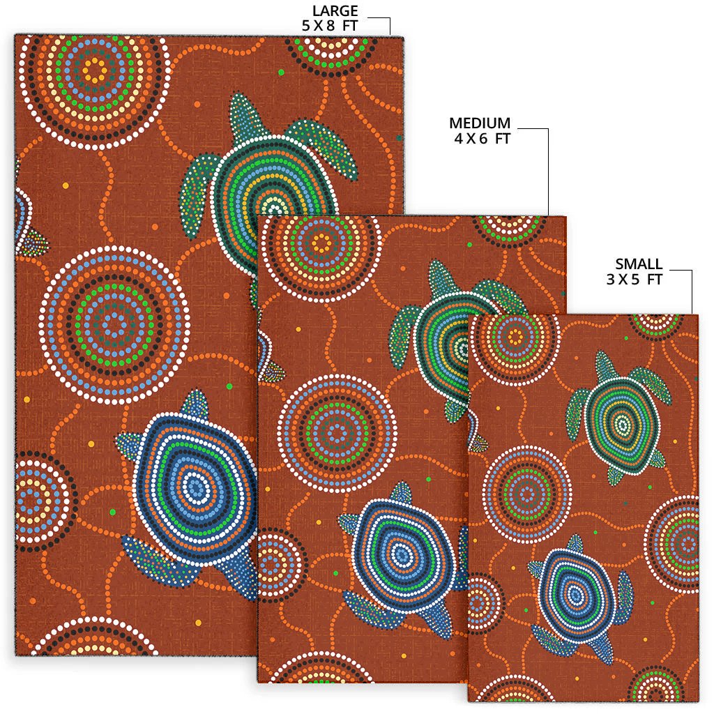 aboriginal-area-rug-aussie-turtle-with-aboriginal-style