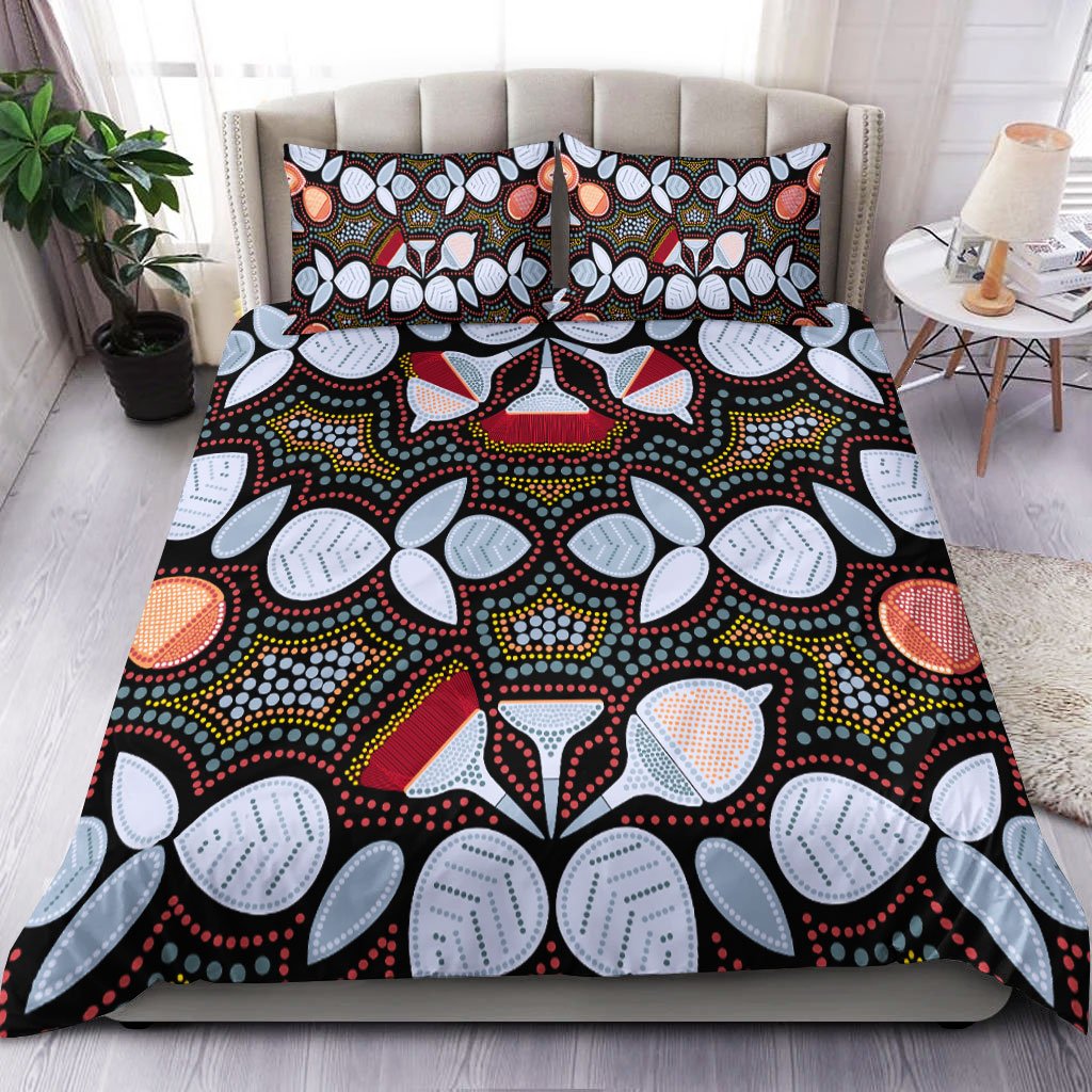 aboriginal-bedding-set-aboriginal-eucalyptus-seamless-pattern