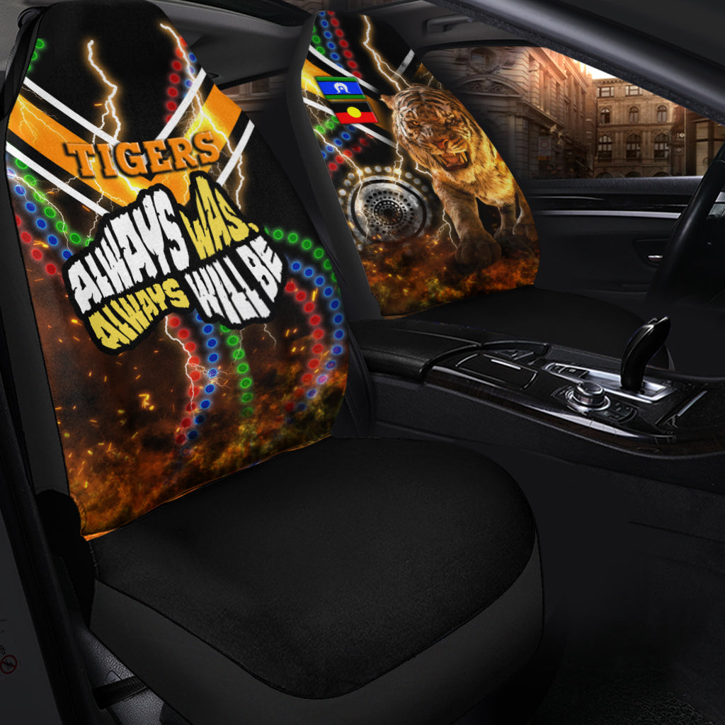 wests-tigers-naidoc-week-car-seat-covers-version-aboriginal-tiger-3d