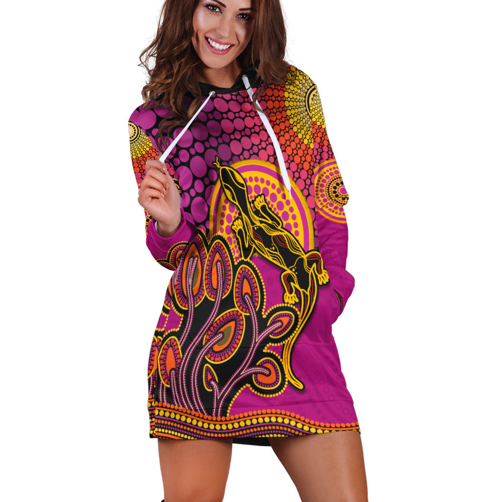 custom-personalised-aboriginal-lizard-hoodie-dress-tree-on-the-hill-sunshine