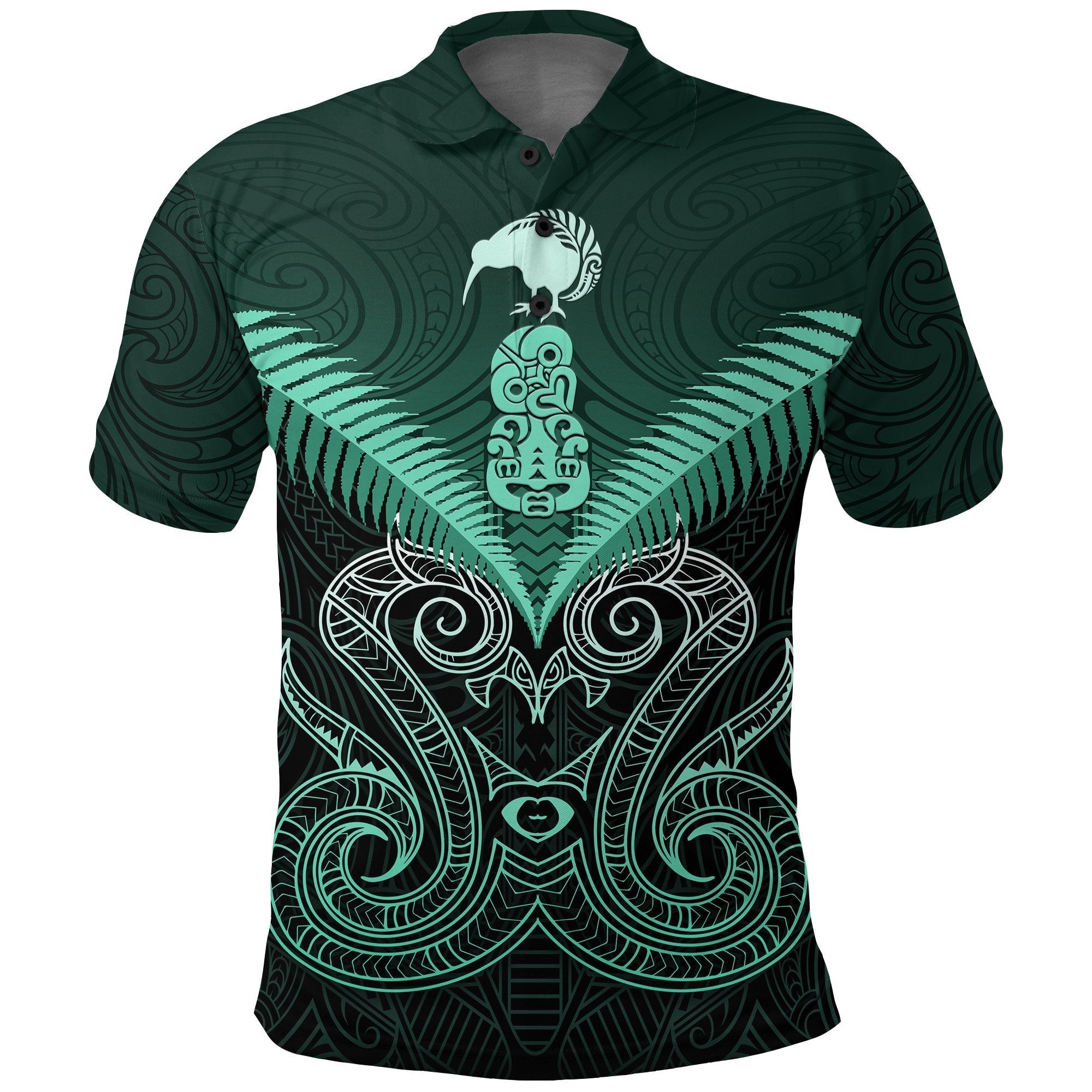 maori-manaia-new-zealand-polo-shirt-turquoise