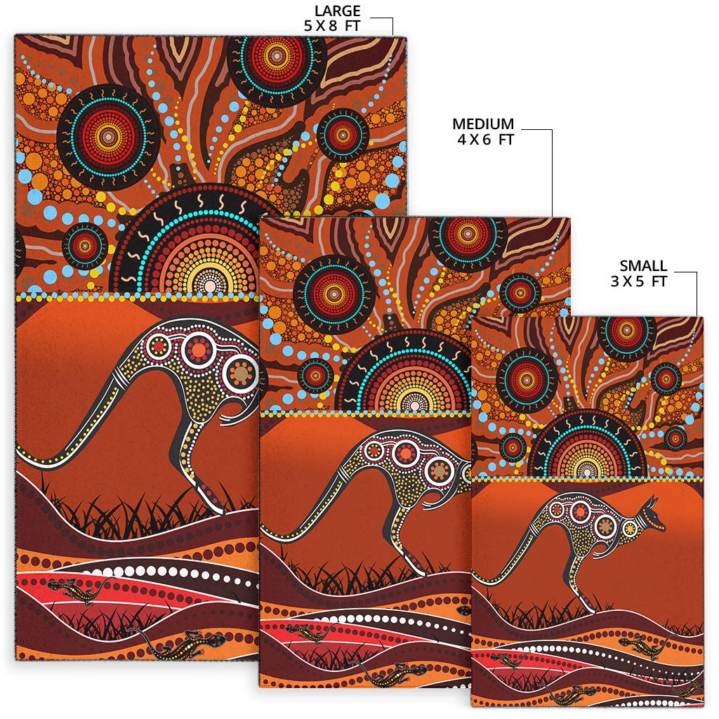 aboriginal-area-rug-kangaroo-with-dot-painting