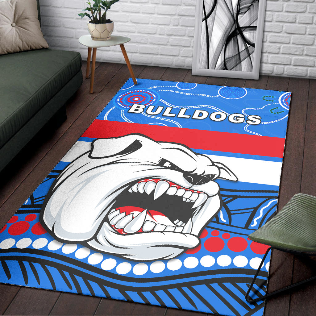 bulldogs-indigenous-area-rug-shirt-western-football-lt13