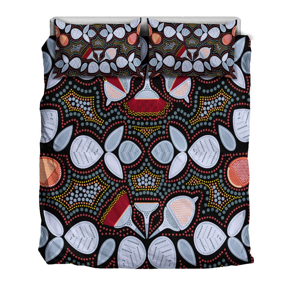 aboriginal-bedding-set-aboriginal-eucalyptus-seamless-pattern