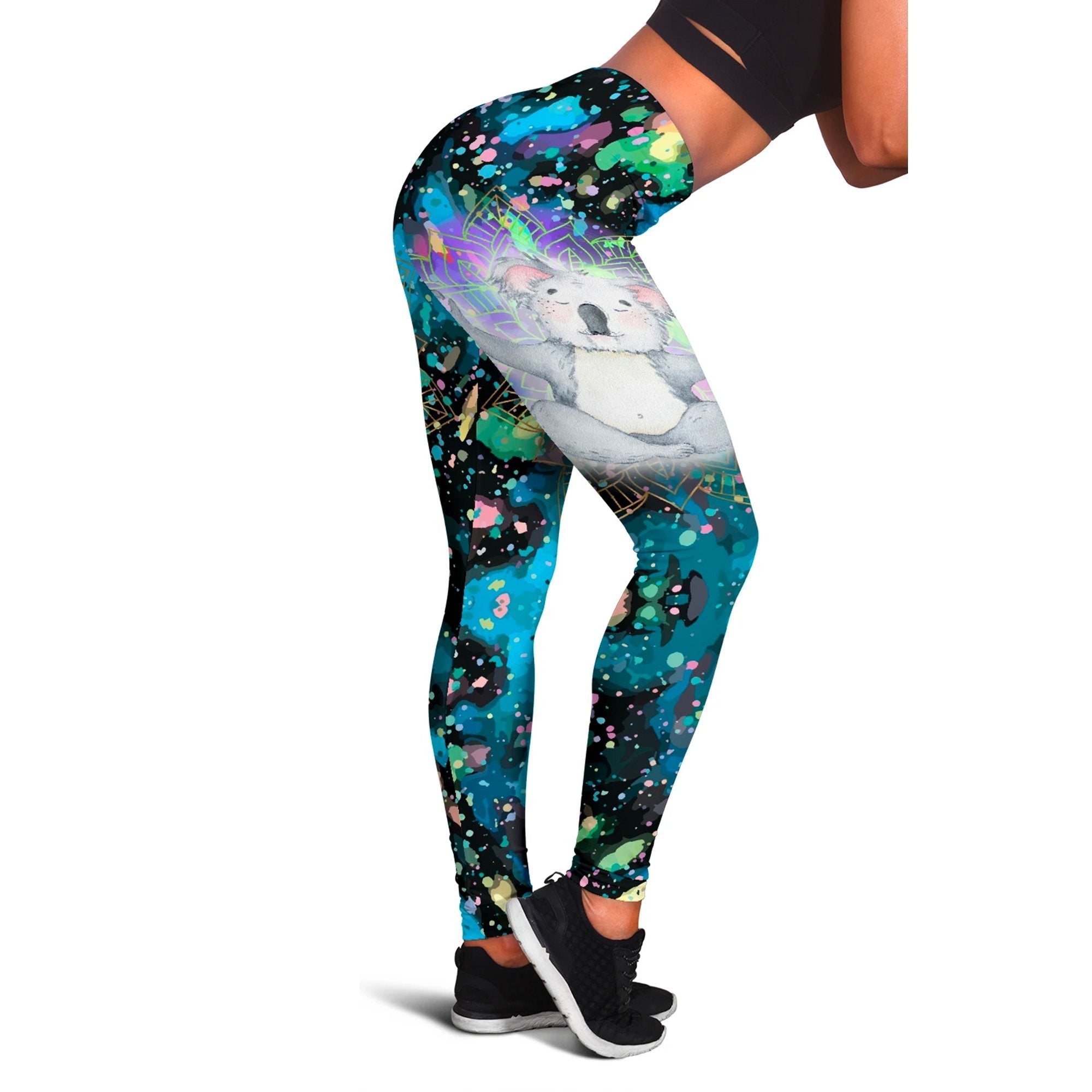 womens-leggings-koala-womens-leggings-meditating-color-art-ver01