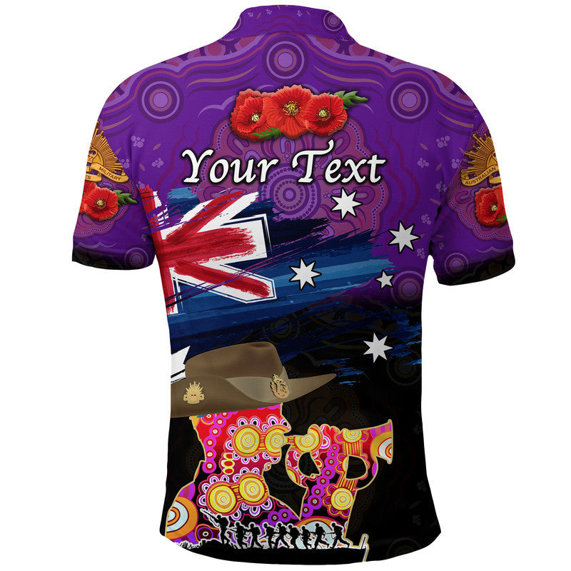 custom-personalised-australia-aboriginal-anzac-polo-shirt-remembrance-vibes-purple