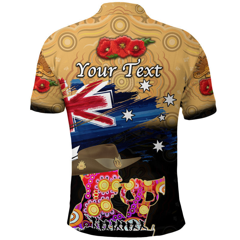 custom-personalised-australia-aboriginal-anzac-polo-shirt-remembrance-vibes-gold