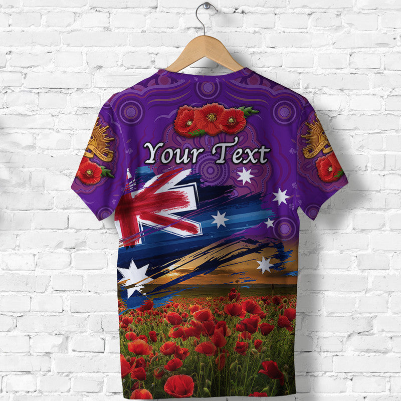 custom-personalised-australia-aboriginal-anzac-t-shirt-poppy-vibes-purple