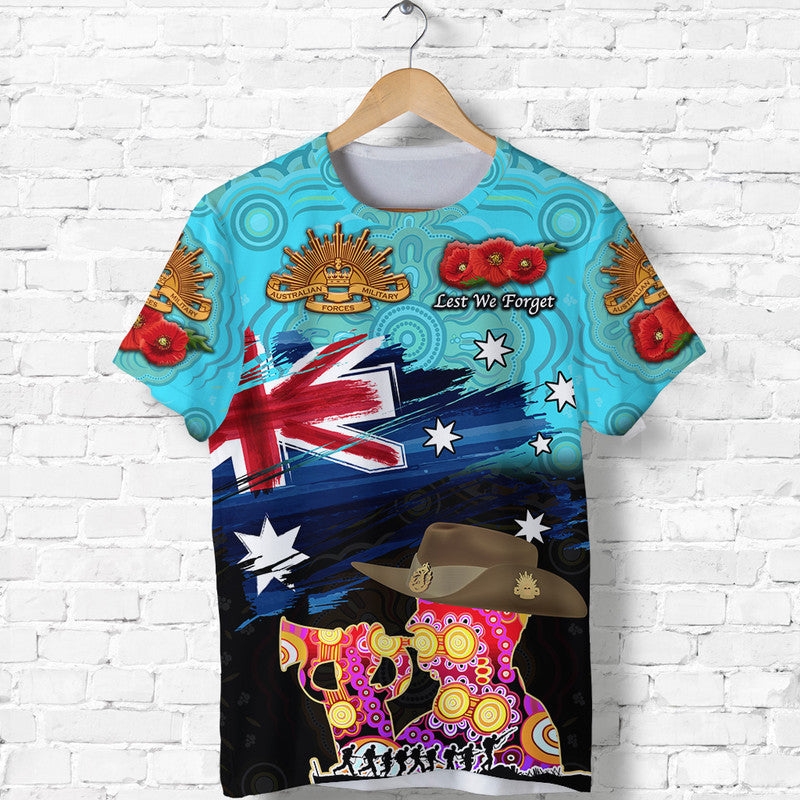 custom-personalised-australia-aboriginal-anzac-t-shirt-remembrance-vibes-blue