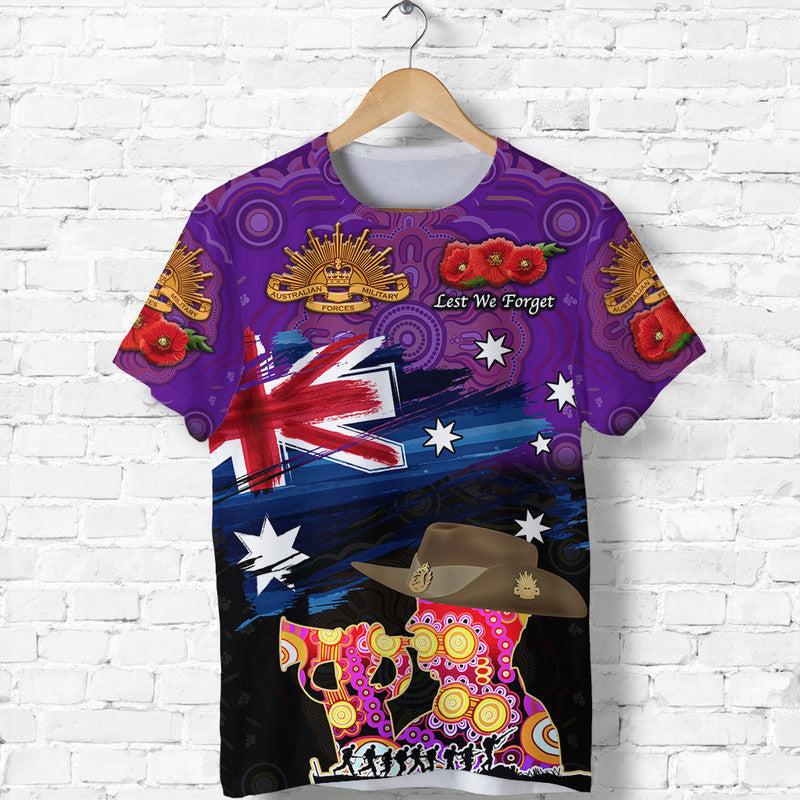 custom-personalised-australia-aboriginal-anzac-t-shirt-remembrance-vibes-purple