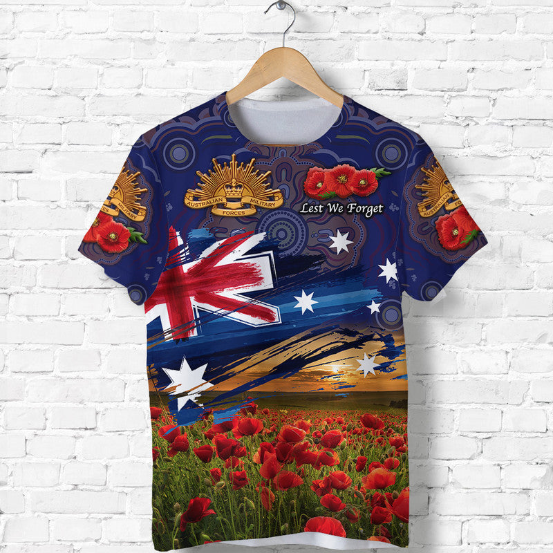 custom-personalised-australia-aboriginal-anzac-t-shirt-poppy-vibes-navy