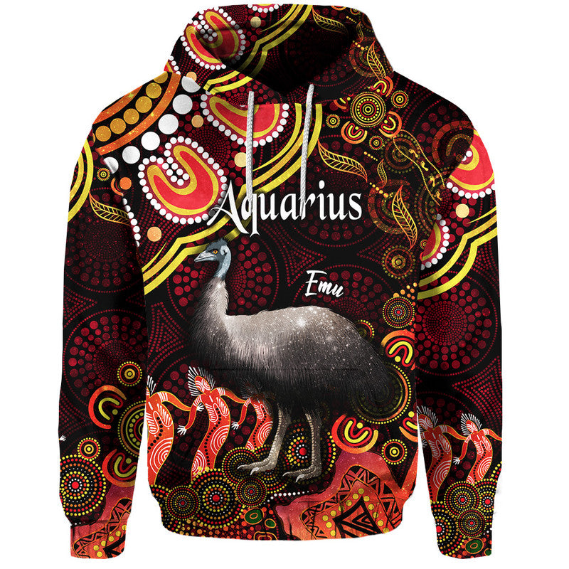 custom-personalised-australian-astrology-zip-up-and-pullover-hoodie-aquarius-emu-glider-zodiac-aboriginal-vibes-red