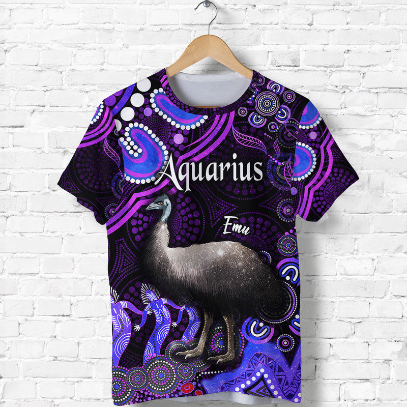 custom-personalised-australian-astrology-t-shirt-aquarius-emu-glider-zodiac-aboriginal-vibes-purple