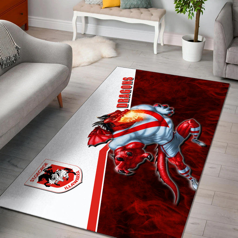 nrl-area-rug-dragons-fire-style