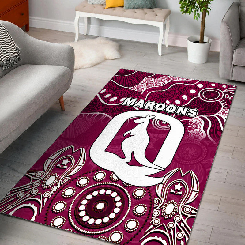 Queensland Maroons Area Rug Aboriginal  LT6