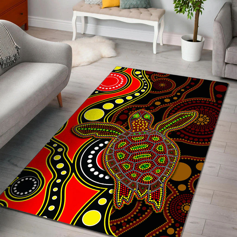 aboriginal-turtle-area-rug-red-style