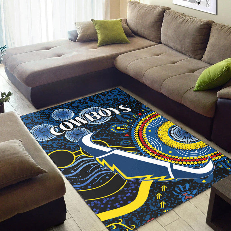 cowboys-rugby-area-rug-aboriginal-dots-version