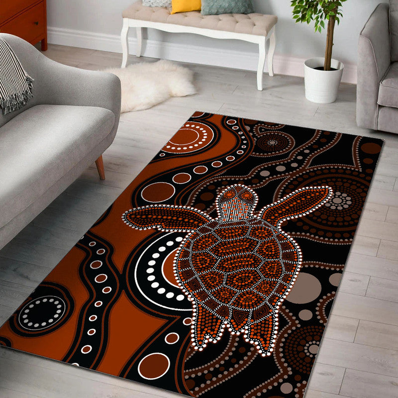 aboriginal-turtle-area-rug-brown-style