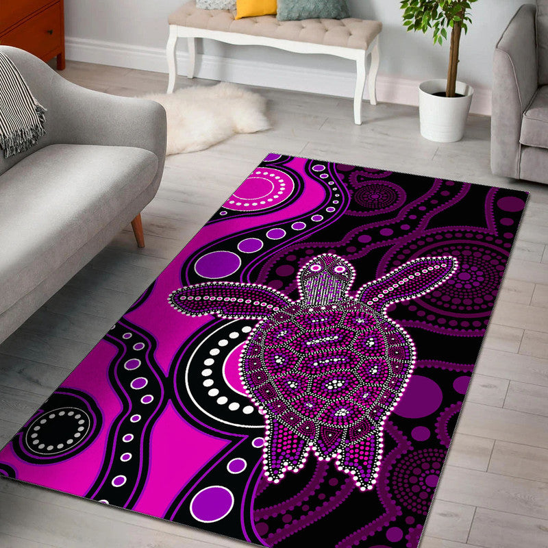 aboriginal-turtle-area-rug-pink-style