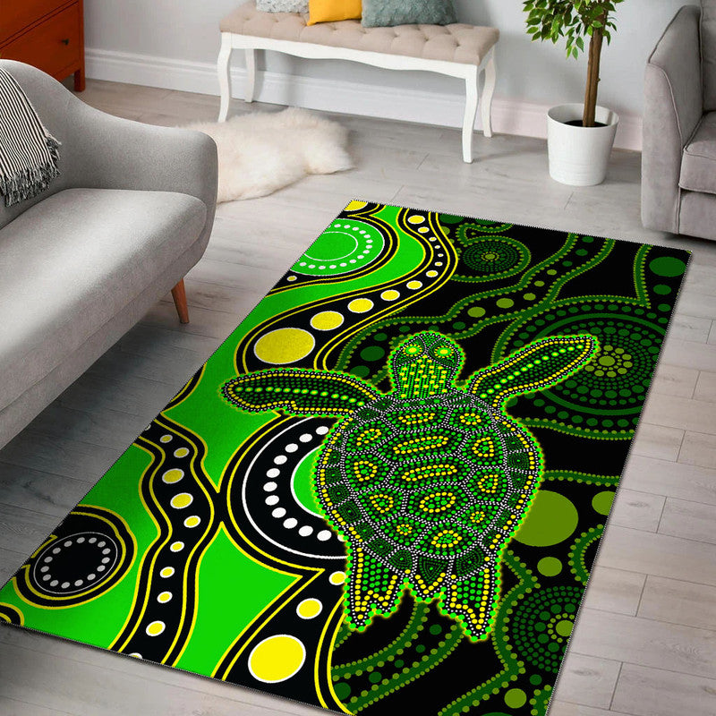 aboriginal-turtle-area-rug-green-style