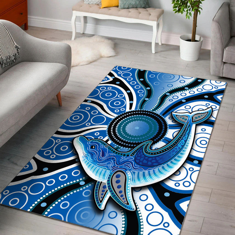 aboriginal-dolphins-area-rug-blue-sea