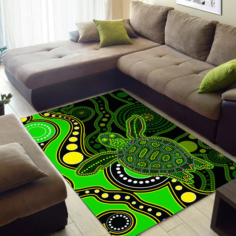 aboriginal-turtle-area-rug-green-style