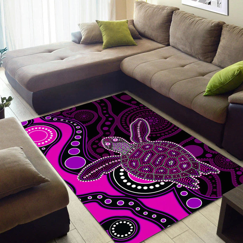 aboriginal-turtle-area-rug-pink-style