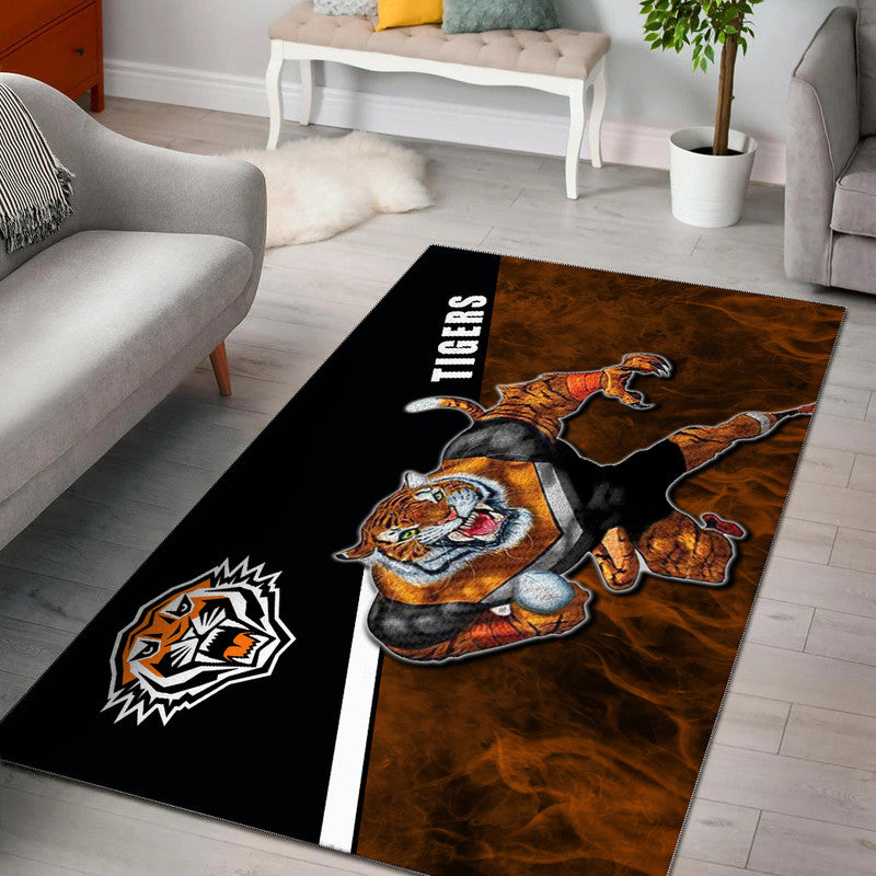 nrl-area-rug-tigers-fire-style