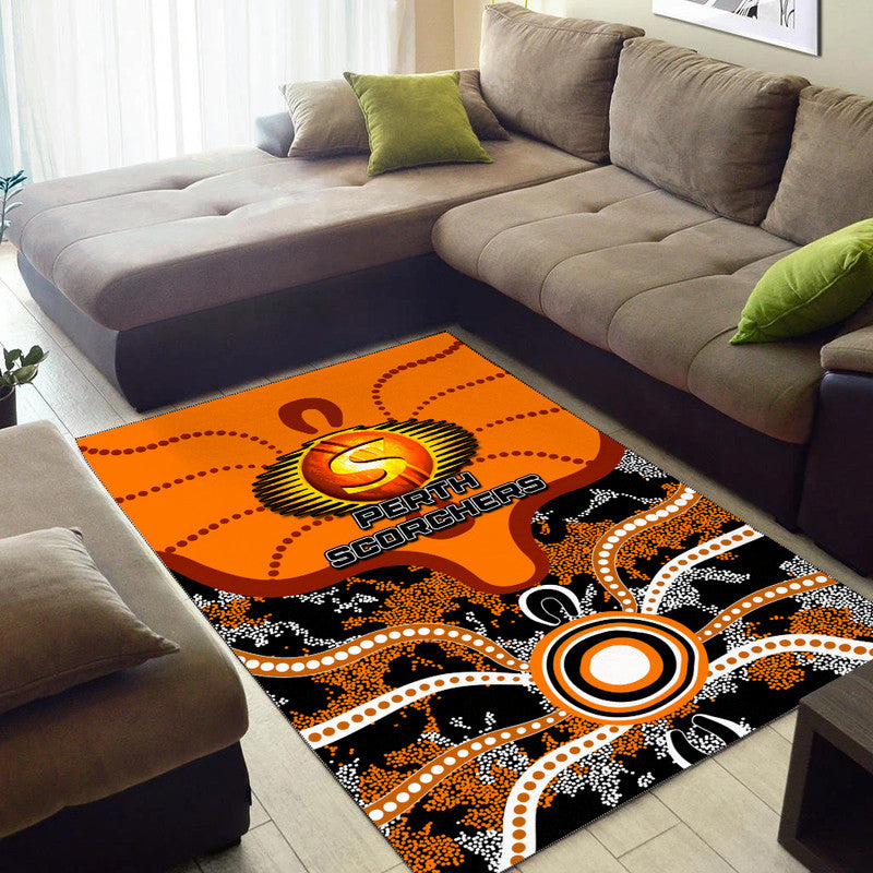 perth-scorchers-area-rug-cricket-dot-aboriginal