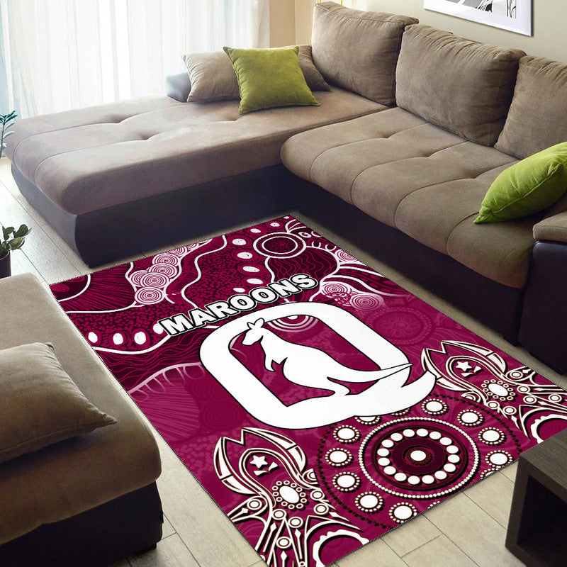 Queensland Maroons Area Rug Aboriginal  LT6