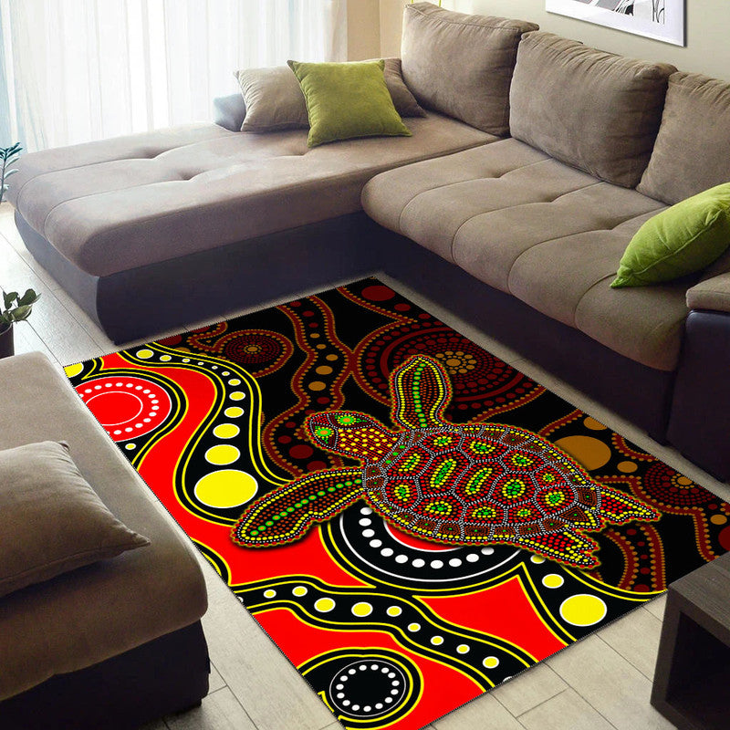 aboriginal-turtle-area-rug-red-style