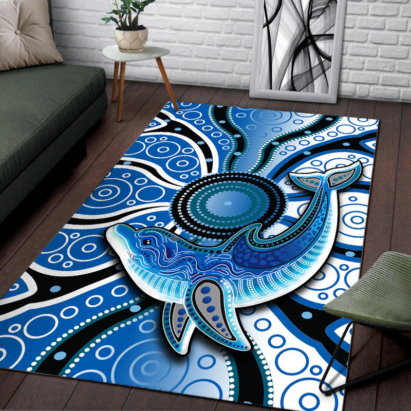 aboriginal-dolphins-area-rug-blue-sea