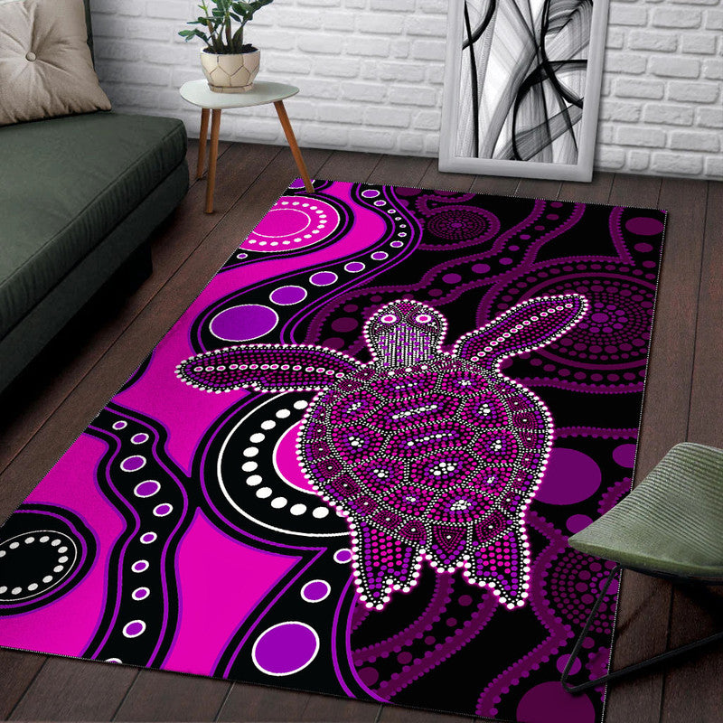 aboriginal-turtle-area-rug-pink-style