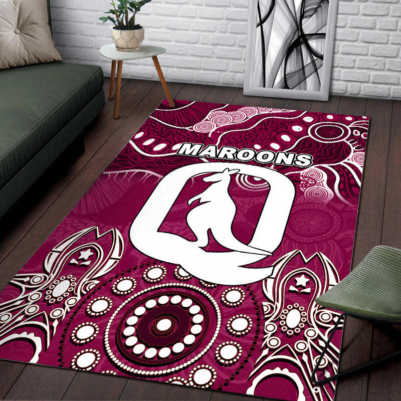 Queensland Maroons Area Rug Aboriginal  LT6