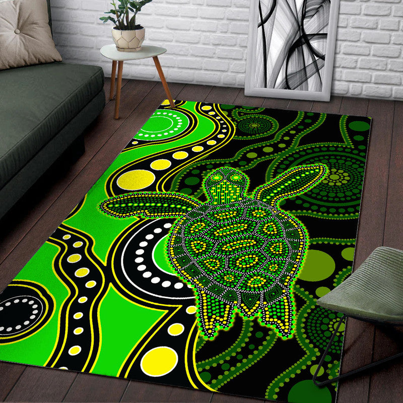 aboriginal-turtle-area-rug-green-style