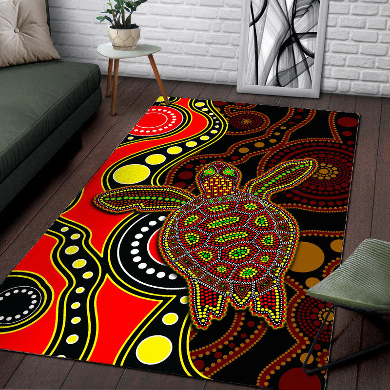 aboriginal-turtle-area-rug-red-style